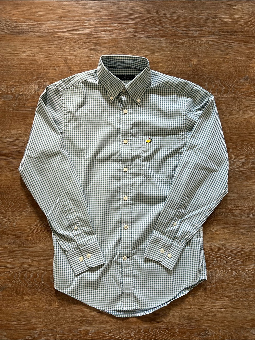 Masters Clubhouse Collection Made in Italy Gingham Golf Shirt | Size Small